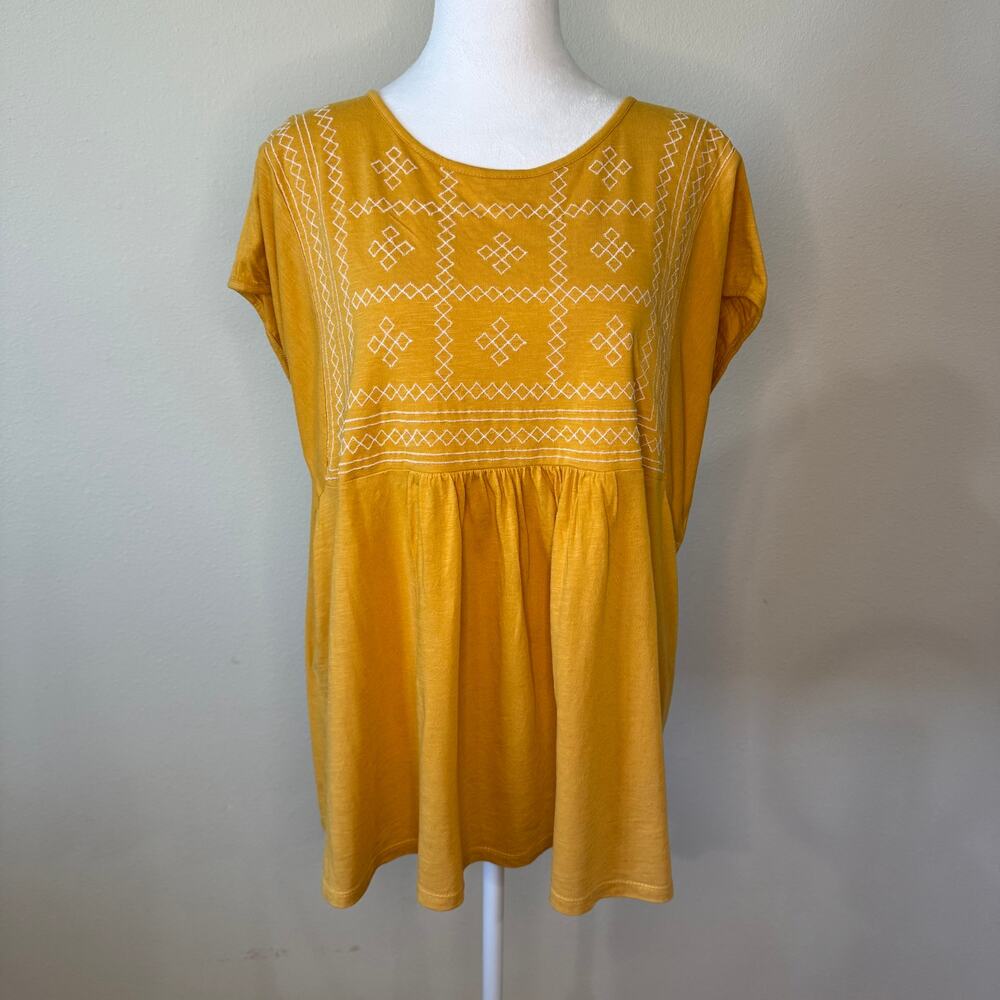 Gloria Vanderbilt Yellow Tunic Shirt - XXL - Excellent